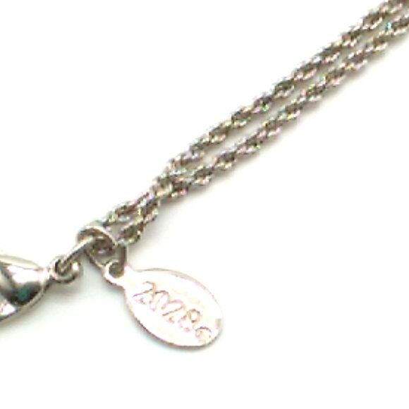 2028 Brand Metal Flower Necklace Black Silver-tone Crystal Signed - Picture 11 of 16